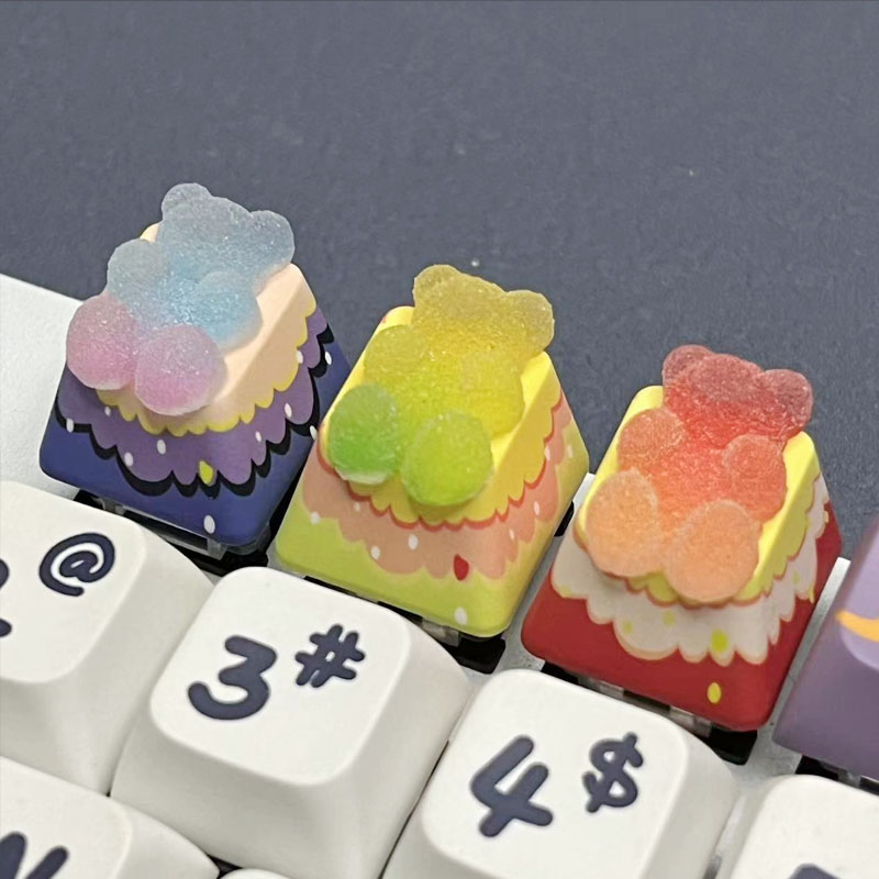 Gaming Accessories Aesthetic - Keycaps Bear Backlight Cherry MX Cross