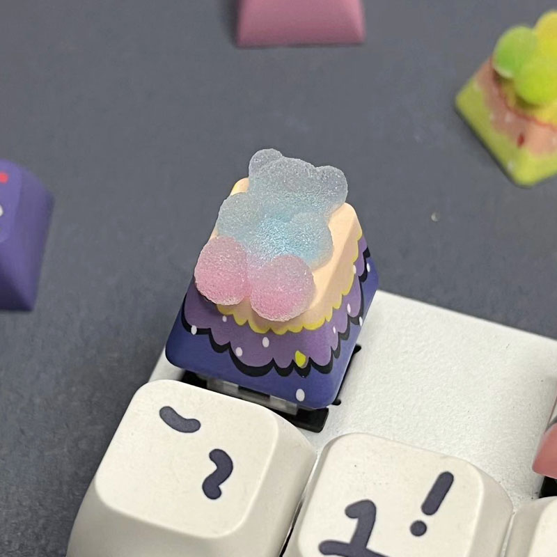 Keycaps Bear Backlight Cherry  - Gaming Accessories Aesthetic ulasan dan harga